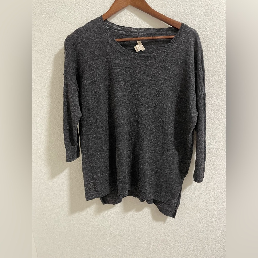 J. Crew Women's Gray linen Sweater top